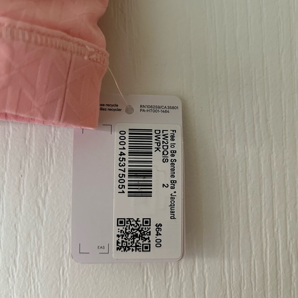 Lululemon Free to Be Serene Bra Jacquard Size 2 - Picture 3 of 6